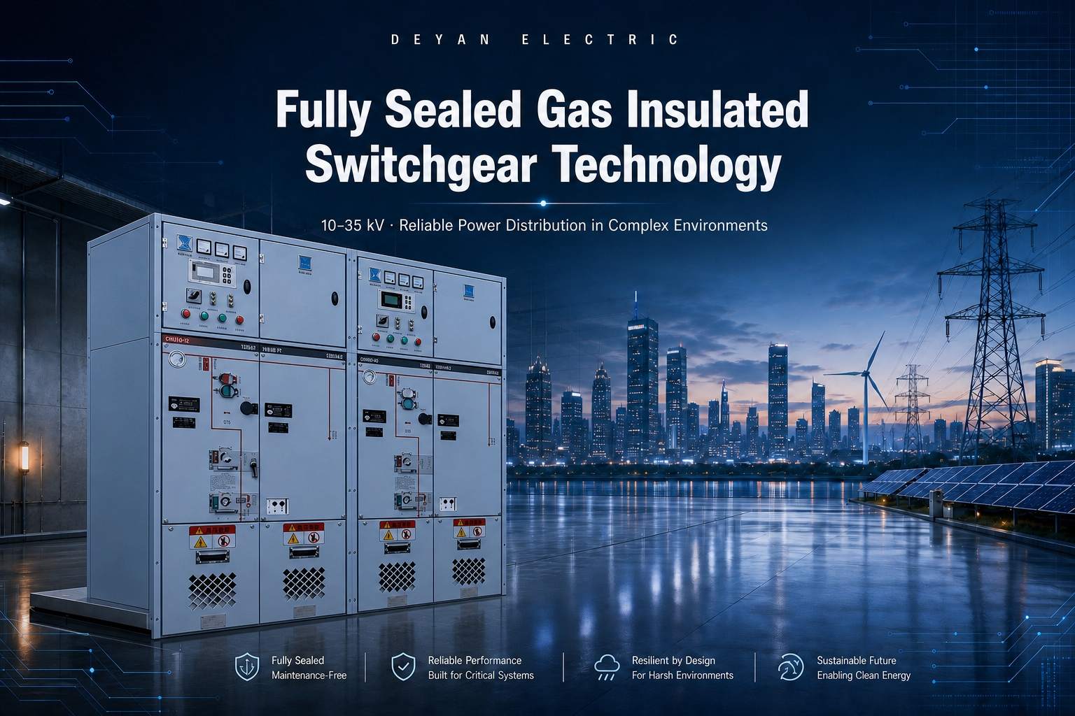 Tecnología de tableros de distribución con aislamiento de gas completamente sellados que permite una distribución de energía confiable en entornos complejos