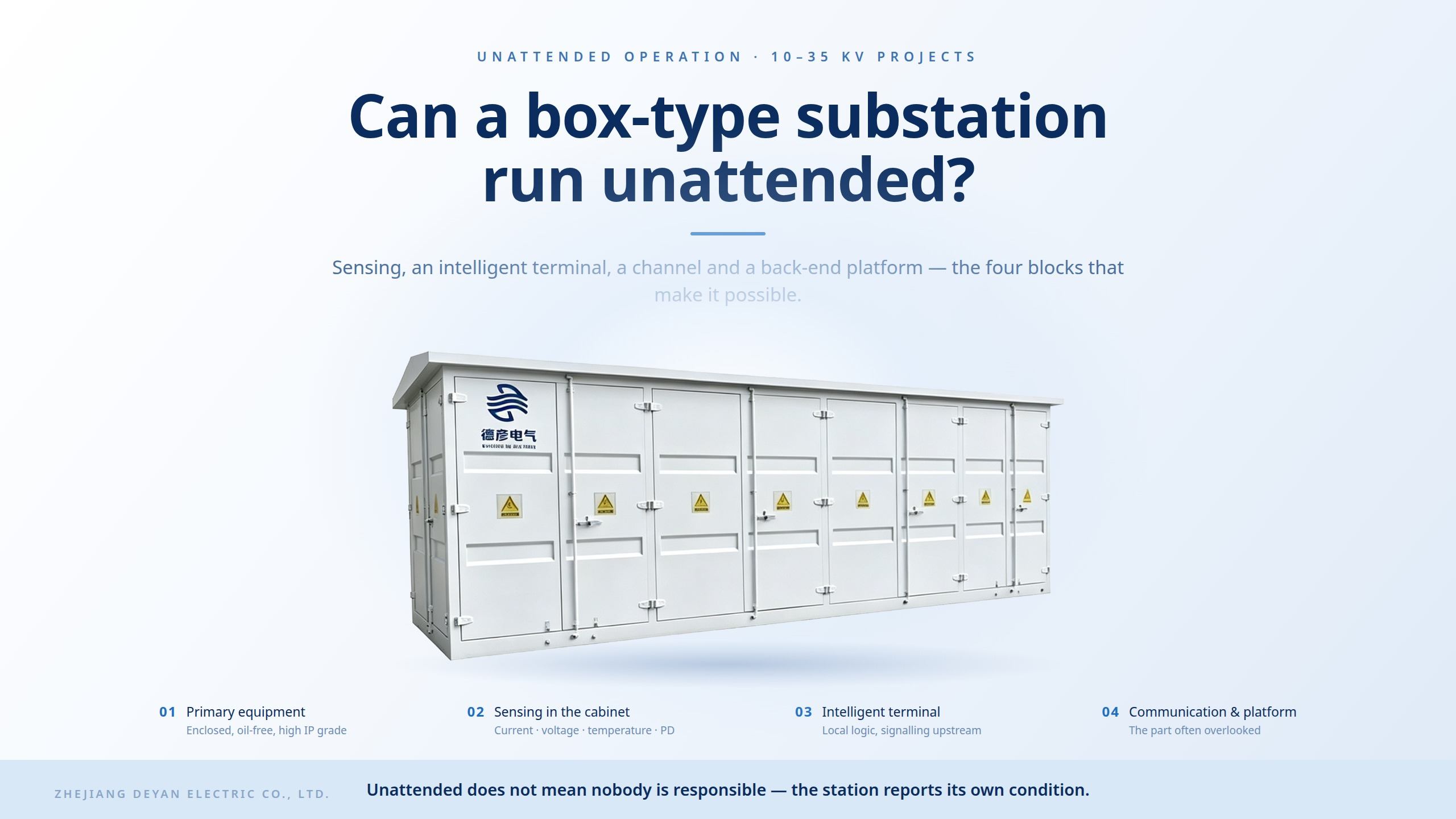 ¿Puede una subestación tipo caja funcionar sin supervisión?